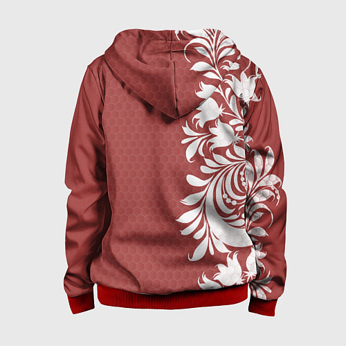 Детская толстовка на молнии Сборная России / 3D-Красный – фото 2