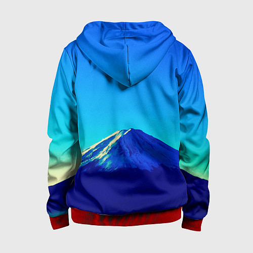 Детская толстовка на молнии Магадан герб / 3D-Красный – фото 2