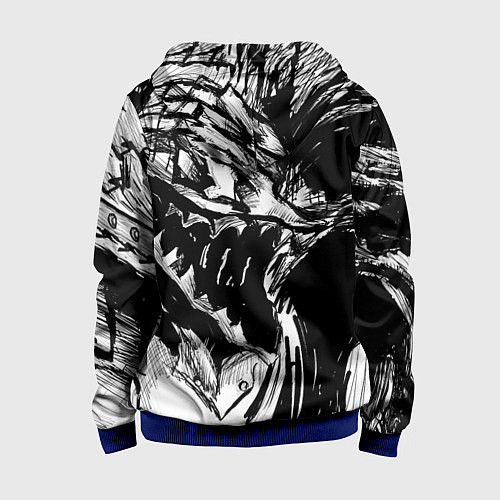 Детская толстовка на молнии БЕРСЕРК РИСУНОК BERSERK / 3D-Синий – фото 2