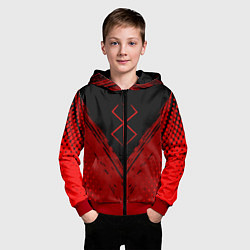 Толстовка на молнии детская Berserk - Берсерк, цвет: 3D-красный — фото 2