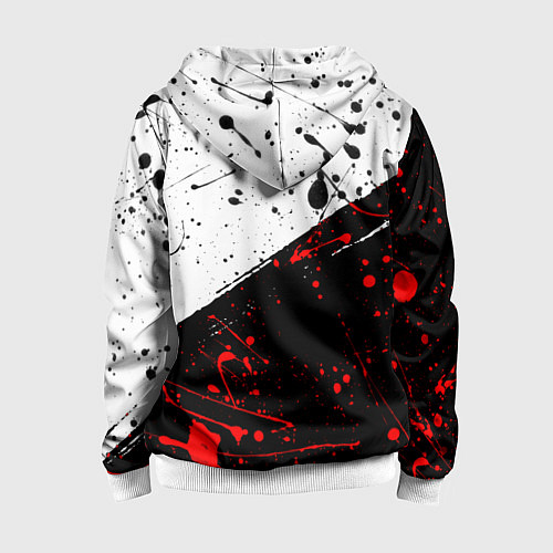 Детская толстовка на молнии Berserk: Черная маска / 3D-Белый – фото 2