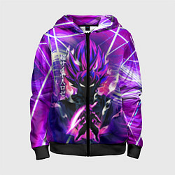 Толстовка на молнии детская Гоку Блек Anime Dragon Ball Super Saiyan, цвет: 3D-черный