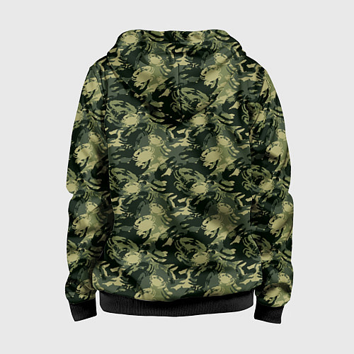 Детская толстовка на молнии Крабы камуфляж / 3D-Черный – фото 2