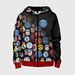 Детская толстовка на молнии PSG LOGOBOMBING