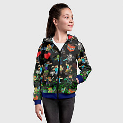 Толстовка на молнии детская МАЙНКРАФТ ПАТТЕРН ГЕРОИ ИГРЫ, цвет: 3D-синий — фото 2