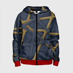 Толстовка на молнии детская 3Д абстракция KVIks, цвет: 3D-красный