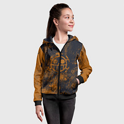 Толстовка на молнии детская Пираты сердца из Ван Пис, цвет: 3D-черный — фото 2