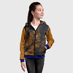 Толстовка на молнии детская Пираты сердца из Ван Пис, цвет: 3D-синий — фото 2