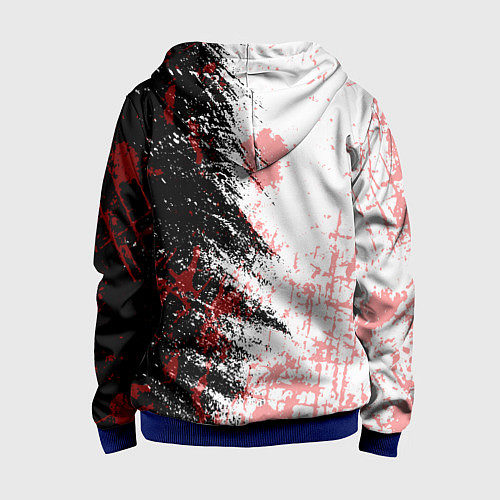 Детская толстовка на молнии Destiny Кровавые пятна / 3D-Синий – фото 2