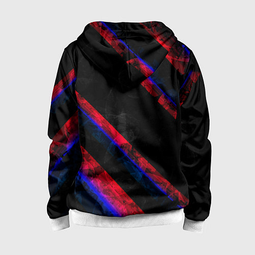 Детская толстовка на молнии ЦСКА Dark Theme / 3D-Белый – фото 2