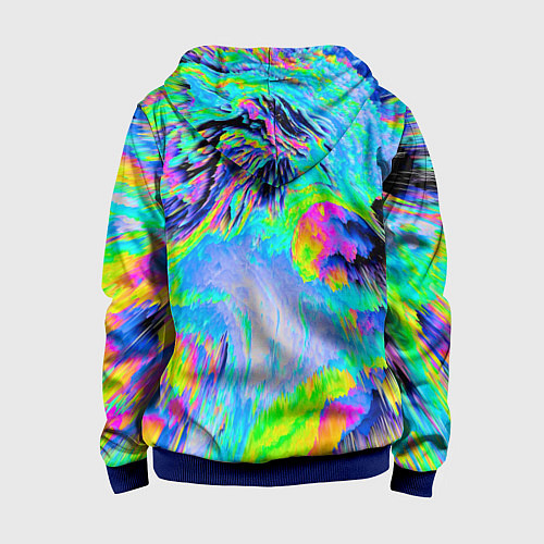 Детская толстовка на молнии ААА яркий узор / 3D-Синий – фото 2
