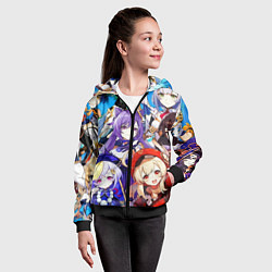Толстовка на молнии детская ГЕРОИ ИГРЫ GENSHIN IMPACT, цвет: 3D-черный — фото 2