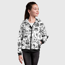 Толстовка на молнии детская THE WITCHER LOGOBOMBING ЧЁРНО БЕЛЫЙ ВЕДЬМАК ПАТТЕР, цвет: 3D-черный — фото 2