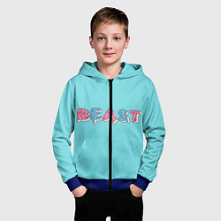 Толстовка на молнии детская Mr Beast Donut, цвет: 3D-синий — фото 2