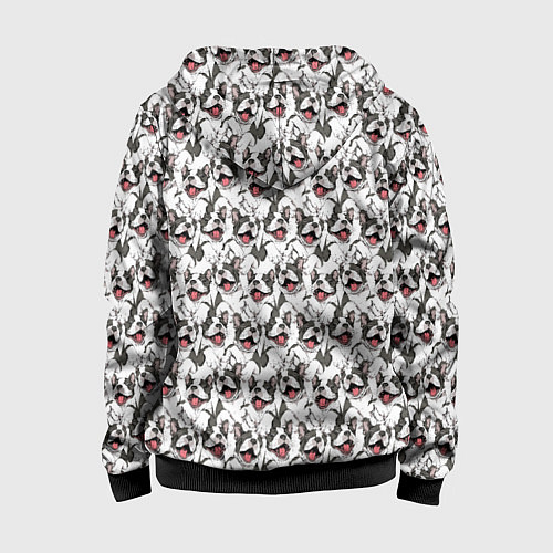 Детская толстовка на молнии Собака Бостон-Терьер / 3D-Черный – фото 2