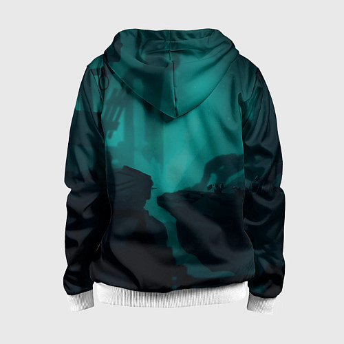 Детская толстовка на молнии Limbo x Little Nightmares / 3D-Белый – фото 2