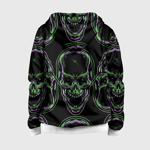 Детская толстовка на молнии Skulls vanguard pattern 2077 / 3D-Белый – фото 2