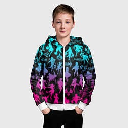 Толстовка на молнии детская ГЕНШИН ИМПАКТ НЕОН ПЕРСОНАЖИ ИГРЫ GENSHIN IM ACT L, цвет: 3D-белый — фото 2