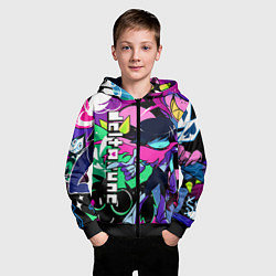 Толстовка на молнии детская Deltarune Дельта Руна, цвет: 3D-черный — фото 2