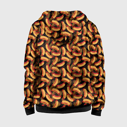 Детская толстовка на молнии Хот-Доги Hot Dogs / 3D-Черный – фото 2