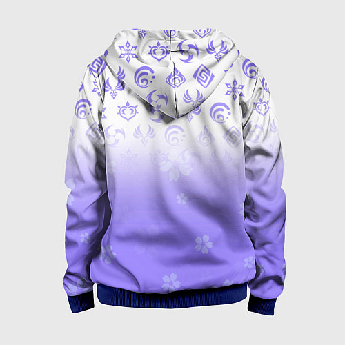Детская толстовка на молнии GENSHIN IMPACT SYMBOL PATTERN SAKURA САКУРА / 3D-Синий – фото 2