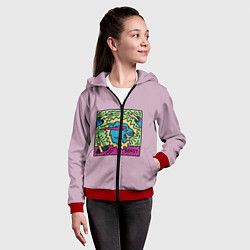 Толстовка на молнии детская Mr Beast Drawing Full Print, цвет: 3D-красный — фото 2