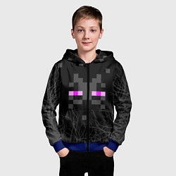 Толстовка на молнии детская ЭНДЕРМЕН МАЙНКРАФТ MINECRAFT, цвет: 3D-синий — фото 2