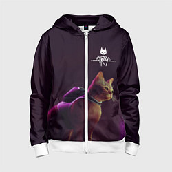 Детская толстовка на молнии Stray: Wandering Cat
