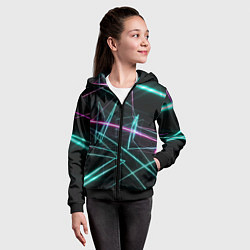 Толстовка на молнии детская Лазерная композиция, цвет: 3D-черный — фото 2