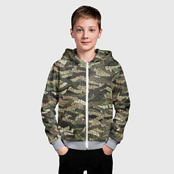 Толстовка на молнии детская Именной камуфляж Валера, цвет: 3D-меланж — фото 2