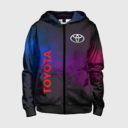 Детская толстовка на молнии Toyota - неоновый дым
