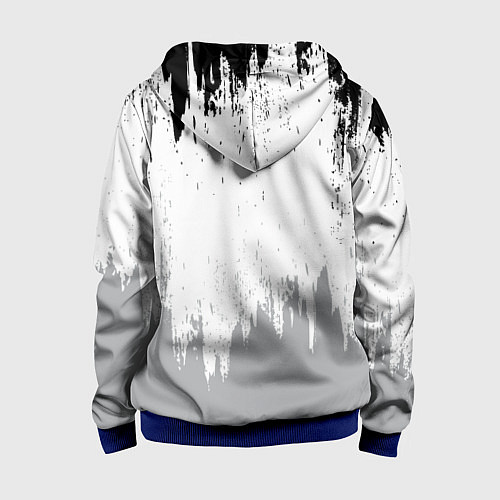 Детская толстовка на молнии Mercedes-Benz - Текстура / 3D-Синий – фото 2