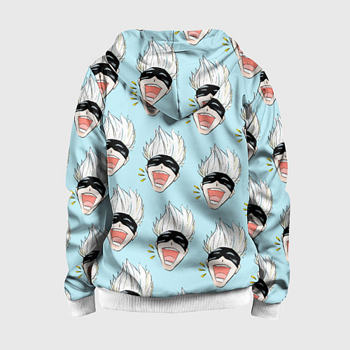 Детская толстовка на молнии Узор с Сатору / 3D-Белый – фото 2