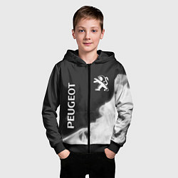 Толстовка на молнии детская PEUGEOT - Огненный Лев, цвет: 3D-черный — фото 2