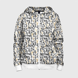 Детская толстовка на молнии Буквы с точками