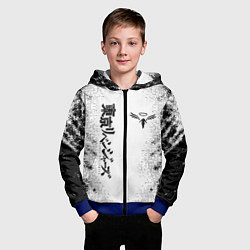 Толстовка на молнии детская Токийские мстители Tokyo Revengers logo, цвет: 3D-синий — фото 2
