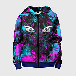 Толстовка на молнии детская ГЛАЗА АКАЗЫ ГЛИТЧ, цвет: 3D-синий