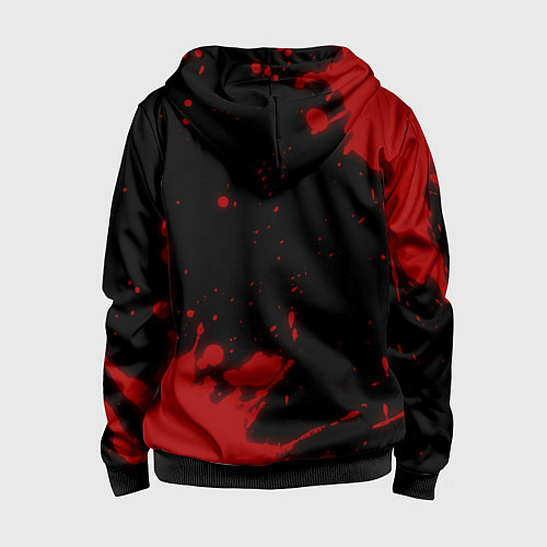 Детская толстовка на молнии СССР - ЗВЕЗДА Брызги / 3D-Черный – фото 2