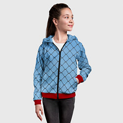 Толстовка на молнии детская Рабица, цвет: 3D-красный — фото 2