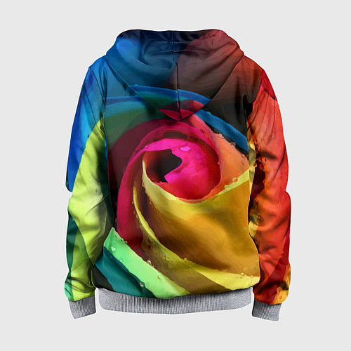Детская толстовка на молнии Роза fashion 2022 / 3D-Меланж – фото 2
