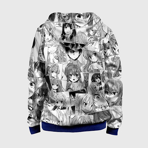 Детская толстовка на молнии Toradora pattern / 3D-Синий – фото 2