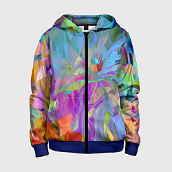 Толстовка на молнии детская Abstract color pattern Summer 2022, цвет: 3D-синий