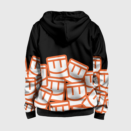 Детская толстовка на молнии Куча смайликов из REC ROOM / 3D-Черный – фото 2