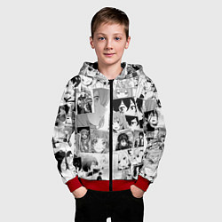 Толстовка на молнии детская Восхождение героя щита паттерн, цвет: 3D-красный — фото 2