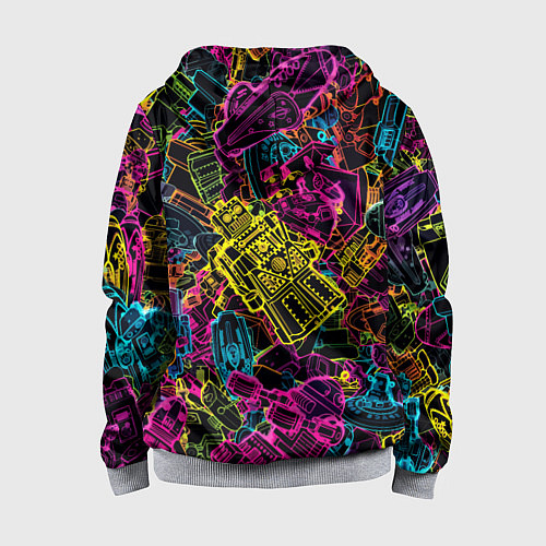 Детская толстовка на молнии Cyber space pattern Fashion 3022 / 3D-Меланж – фото 2