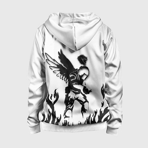 Детская толстовка на молнии CS:GO - Defuse Angel Graffiti / 3D-Белый – фото 2
