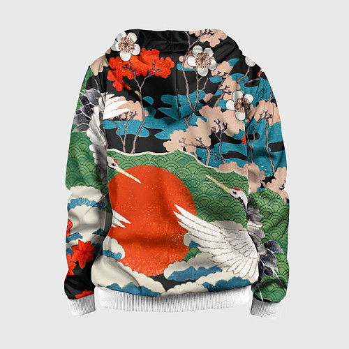 Детская толстовка на молнии Воспоминания об Японии / 3D-Белый – фото 2