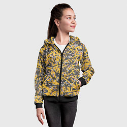 Толстовка на молнии детская Простые карандаши, цвет: 3D-черный — фото 2