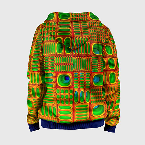 Детская толстовка на молнии ОПТИЧЕСКАЯ АБСТРАКЦИЯ / 3D-Синий – фото 2