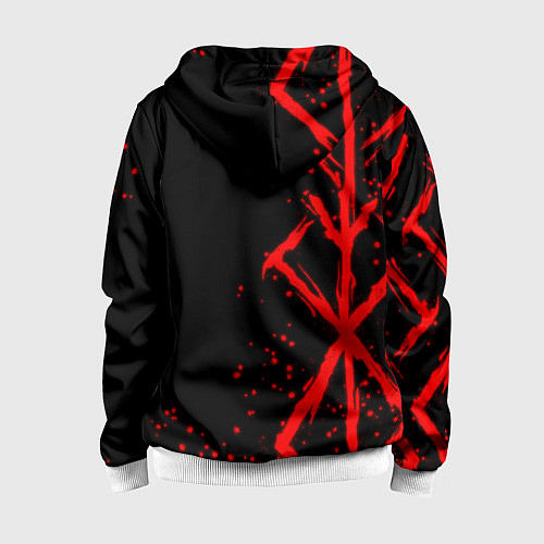 Детская толстовка на молнии КЛЕЙМО ЖЕРТВЫ BERSERK БЕРСЕРК / 3D-Белый – фото 2